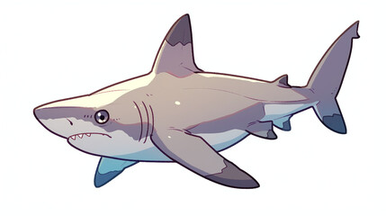 Obraz premium Majestic Shark Illustration