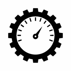 Minimalistic Speedometer Gear Vector Design.