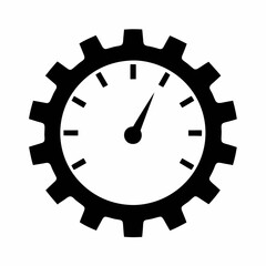 Minimalistic Speedometer Gear Vector Design.