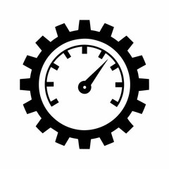 Minimalistic Speedometer Gear Vector Design.