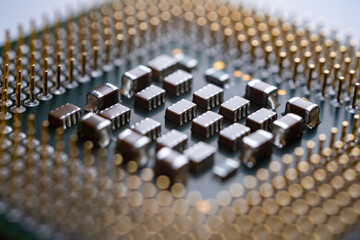 High-Resolution Close-Up of a Computer Motherboard