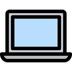 Laptop lineal color icon