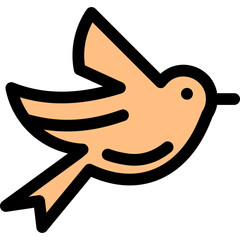 Bird lineal color icon