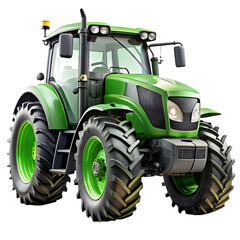 Obraz premium agricultural green tractor on a white background.png