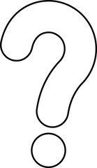 Question mark icon in trendy line style. Uncertainty bubble, doubt ask, frequently information advice symbol. Ask question sign. Black vector for app and website design isolated on white background.