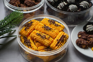 Popular cookies in Malaysia during celebration of Eid Mubarak (Hari Raya).  