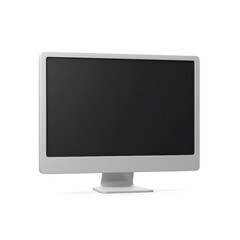 Fototapeta premium Modern Flat Screen Monitor Isolated on White Background
