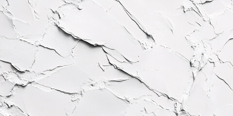 Abstract monochrome background. White cracked plaster wall texture.