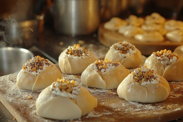 Oven cooked Fatayer and manakeesh dough