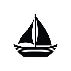 Nautical Sailboat Silhouette Vector Icon for Maritime Graphics, Sailing Logos, Yacht Branding, Ocean Travel Illustrations, Harbor Clipart, Ship Design, and Watercraft Symbols in Flat Minimal Art Style