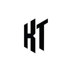 KT monogram logo design letter text name symbol monochrome logotype alphabet character simple logo