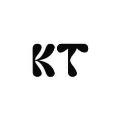KT monogram logo design letter text name symbol monochrome logotype alphabet character simple logo