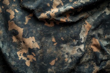 Obraz premium Pattern of rugged military camouflage fabric for protective combat use