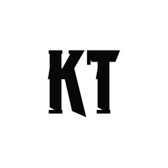 KT monogram logo design letter text name symbol monochrome logotype alphabet character simple logo