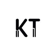 KT monogram logo design letter text name symbol monochrome logotype alphabet character simple logo
