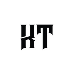 KT monogram logo design letter text name symbol monochrome logotype alphabet character simple logo