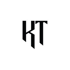KT monogram logo design letter text name symbol monochrome logotype alphabet character simple logo