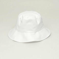 White bucket hat isolated PNG transparent