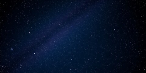 Fototapeta premium Night sky filled with sparkling stars against a black background, galaxy background, celestial, star background, Night sky with stars and galaxy in outer space, universe background