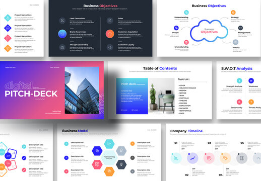 Digital Pitch Deck Presentation Template