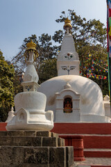 Small stupas located at the base of Swayambhunath, Kathmandu, Nepal