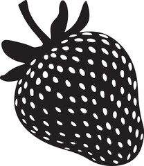 strawberry fresh fruit icon vector illustration design graphic silhouette black and white