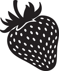 strawberry fresh fruit icon vector illustration design graphic silhouette black and white