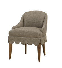 A modern armchair with wooden legs + clipping path. The chair is isolated on a white background. Furniture, interior object, sofa chair.