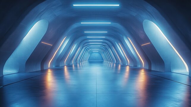 Virtual Studio Background for News and Events with Sharp Geometric Design and Low-Key Lighting