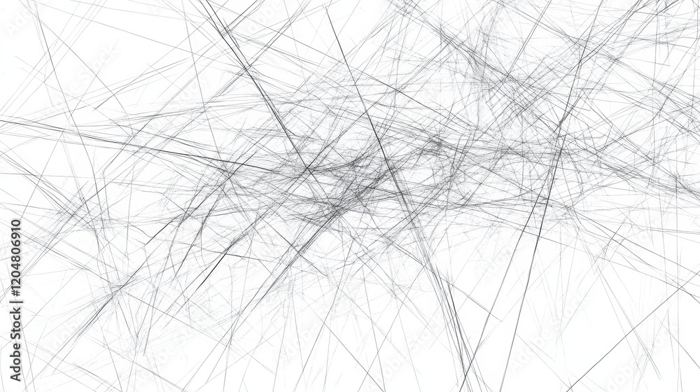 Aufkleber Intricate patterns of abstract lines create a dynamic visual experience in a minimalist style. Generative AI