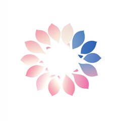 Obraz premium Symmetrical Flower Arrangement with Dual Color Petals and Buds