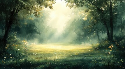 Obraz premium Green Background with Tree Leaves Shadow Natural Beauty Product Display 3D Render Mockup Minimalist Botanical Illustration