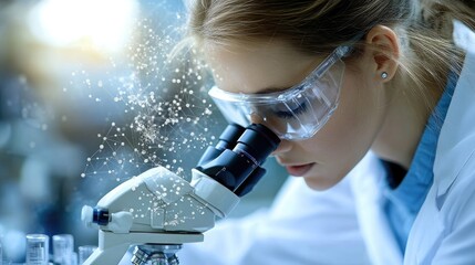 Genetic research: aboratory work, scientific exploration, molecular biology, advanced microscopy, genome sequencing, biotechnology, medical science, cellular study, progress in genetics.