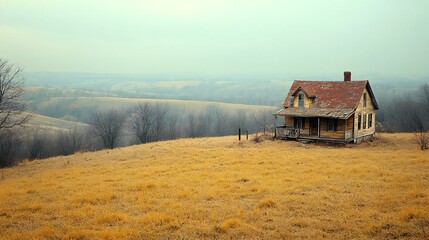 Lone House on a Hilltop