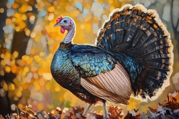 Obraz premium Turkey Tom showing off