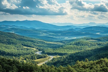 Obraz premium Wide angle view of a tunnel entrance in Europe showcasing a highway and mountain forest