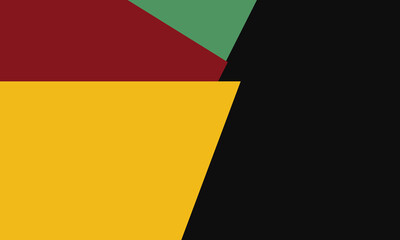 Abstract geometric black, red, yellow, green color background. color paint art symbol of BLACK HISTORY MONTH on black background with text . Vector illustration. EPS 10