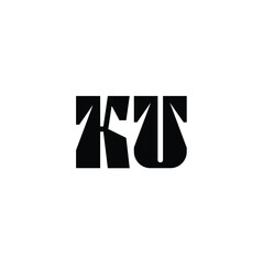 KU monogram logo design letter text name symbol monochrome logotype alphabet character simple logo