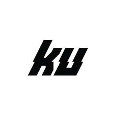 KU monogram logo design letter text name symbol monochrome logotype alphabet character simple logo