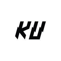 KU monogram logo design letter text name symbol monochrome logotype alphabet character simple logo