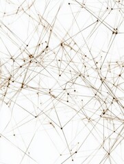 Fototapeta premium Abstract network of interconnected lines and dots on a light background showcasing complexity and structure. Generative AI