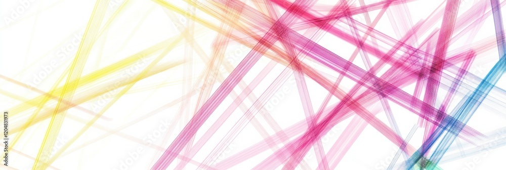 Poster Colorful abstract patterns streak across a bright background with a mix of lines in various shades and hues. Generative AI