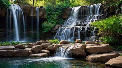 artificial waterfall park
