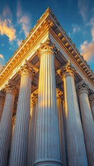 Facade of San Lorenzo Cathedral Towers Neoclassical Architecture Massafra Taranto Puglia Italy