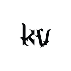 KV monogram logo design letter text name symbol monochrome logotype alphabet character simple logo