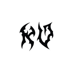 KV monogram logo design letter text name symbol monochrome logotype alphabet character simple logo