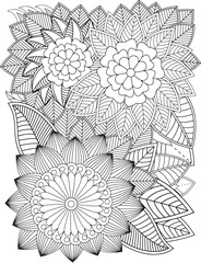 Zentangle Coloring Pages -for Adult