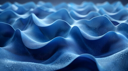 Abstract 3D Blue Wavy Background