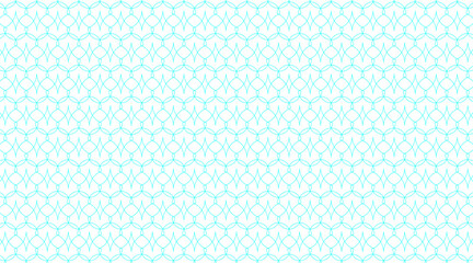 Floral shape pattern background | Seamless pattern background with geometric vector shape | Hexagonal shape pattern design with cyan, white colour 