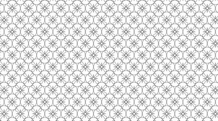 Floral shape pattern background | Seamless pattern background with geometric vector shape | Hexagonal shape pattern design with black stroke colour 